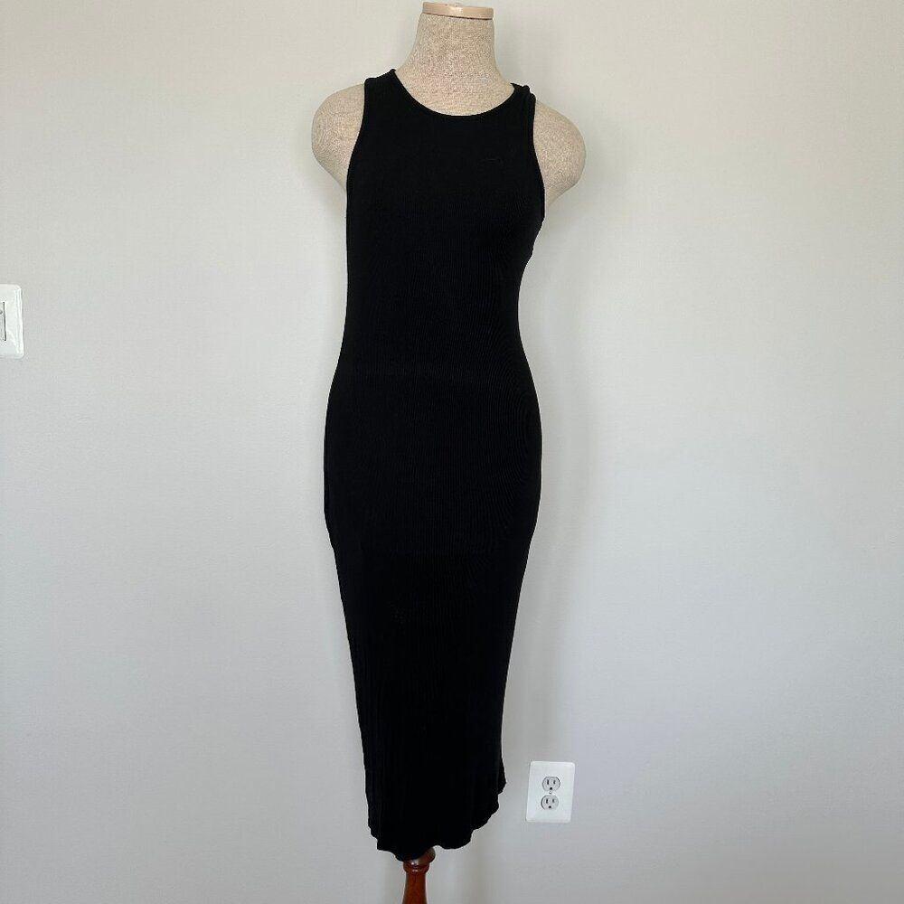 Marine Layer Women's Lexi Rib Sun-In Dress Black Size Medium